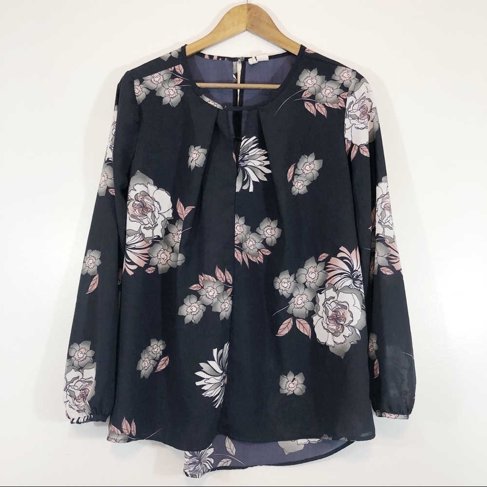 Japna Pink and Black Blouse Size Small